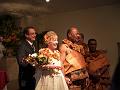 Newlyweds Pam and Tomasi present themselves to the congregation-3